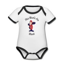 Load image into Gallery viewer, Organic Contrast Short Sleeve Baby Bodysuit - white/black