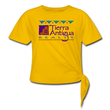Load image into Gallery viewer, Women's Knotted T-Shirt - sun yellow
