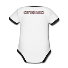 Load image into Gallery viewer, Organic Contrast Short Sleeve Baby Bodysuit - white/black