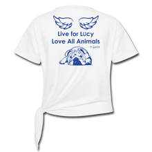 Load image into Gallery viewer, Women's Knotted T-Shirt - white