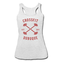 Load image into Gallery viewer, Women’s Tri-Blend Racerback Tank - heather white